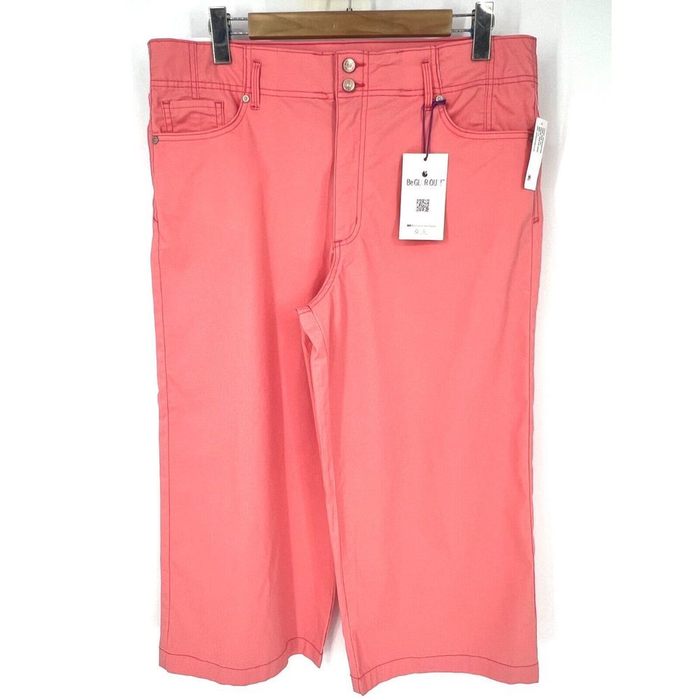 GLORIA VANDERBILT Pants Womens Size 14 Crop Wide Leg Ankle Marjan Rose Pink NWT - Picture 2 of 13